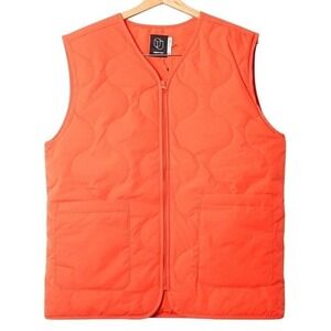 Origional Use NWT XL Orange Quilted Puffer Vest Insulated Gorpcore Streetwear